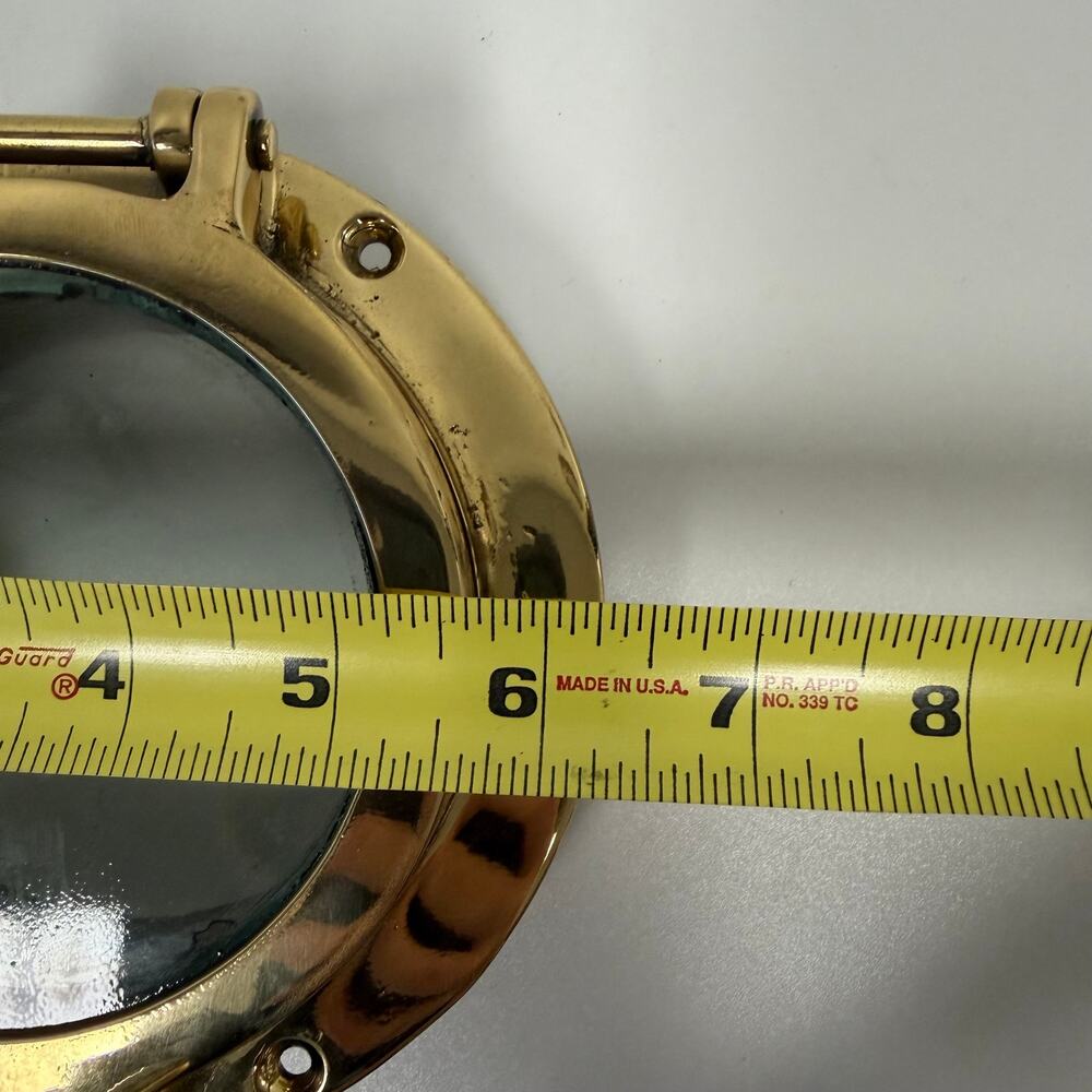 Vintage-Style Brass Nautical Maritime Boat Yacht Porthole Hinged Window Decor - Picture 8 of 10